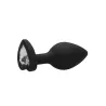Ouch! Plug Bijou Anal Silicone Heart Noir 7 x 3.5 cm
